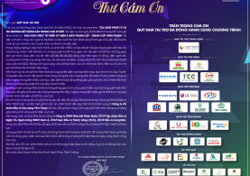 THƯ CÁM ƠN QUÝ NHÀ TÀI TRỢ