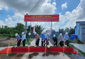 CHƯƠNG TRÌNH LỄ KHỞI CÔNG CẦU LÂM HUÊ HƯNG TỈNH LONG AN KINH PHÍ HƠN 1 TỶ ĐỒNG