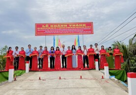 KHÁNH THÀNH CẦU GIAO THÔNG NÔNG THÔN TẠI TỈNH LONG AN KINH PHÍ XÂY DỰNG HƠN 1 TỶ ĐỒNG
